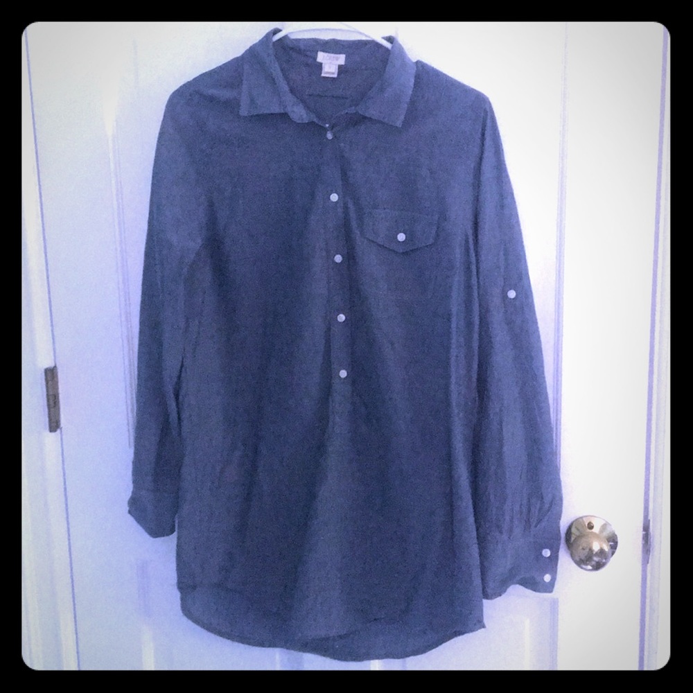 Jcrew chambray popover tunic
